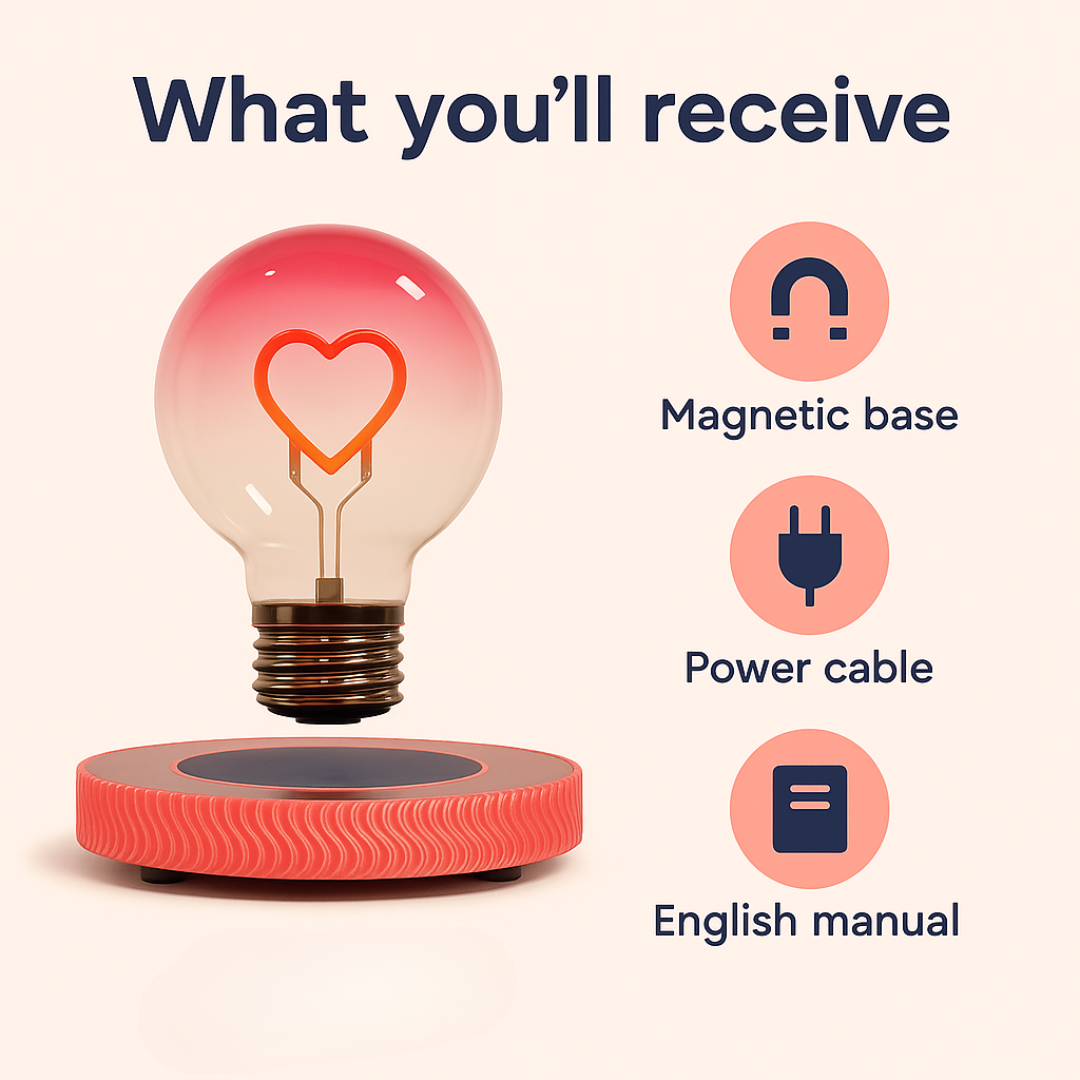 Floatly Heart – Levitating Lamp with Heart Glow